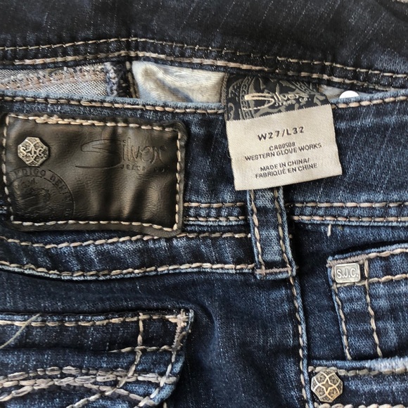 Silver Jeans Blue Suki Surplus Curvy Fit Bootcut Jeans Size 27 - Picture 7 of 14